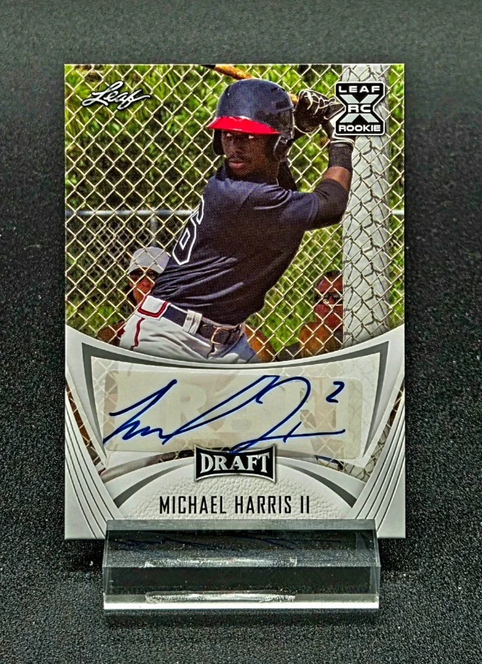 2021 Michael Harris II Leaf Draft Rookie Auto Atlanta Braves Star